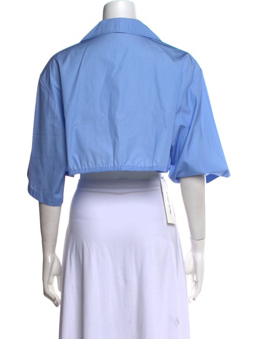 Prada 2022 Three-Quarter Sleeve Crop Top