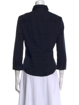 Prada Three-Quarter Sleeve Button-Up Top