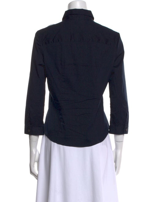 Prada Three-Quarter Sleeve Button-Up Top