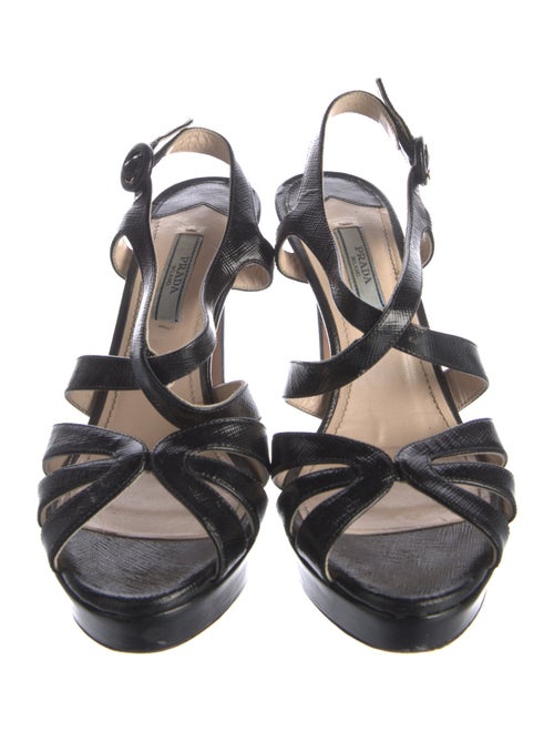 Prada Patent Leather Slingback Sandals