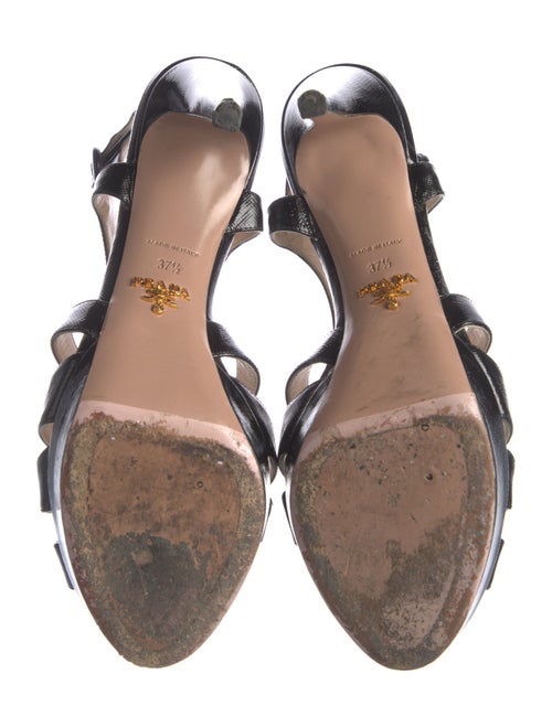 Prada Patent Leather Slingback Sandals
