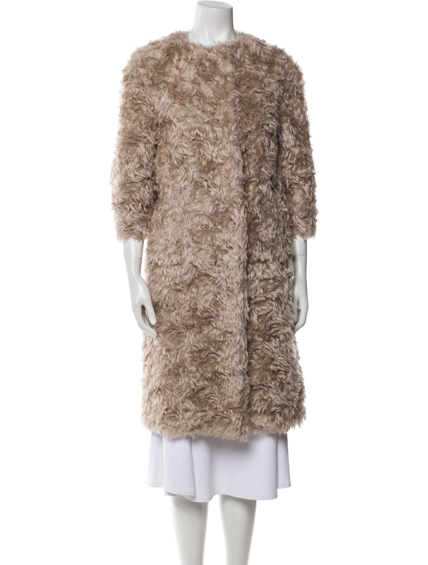 Prada Vintage 2007 Faux Fur Coat