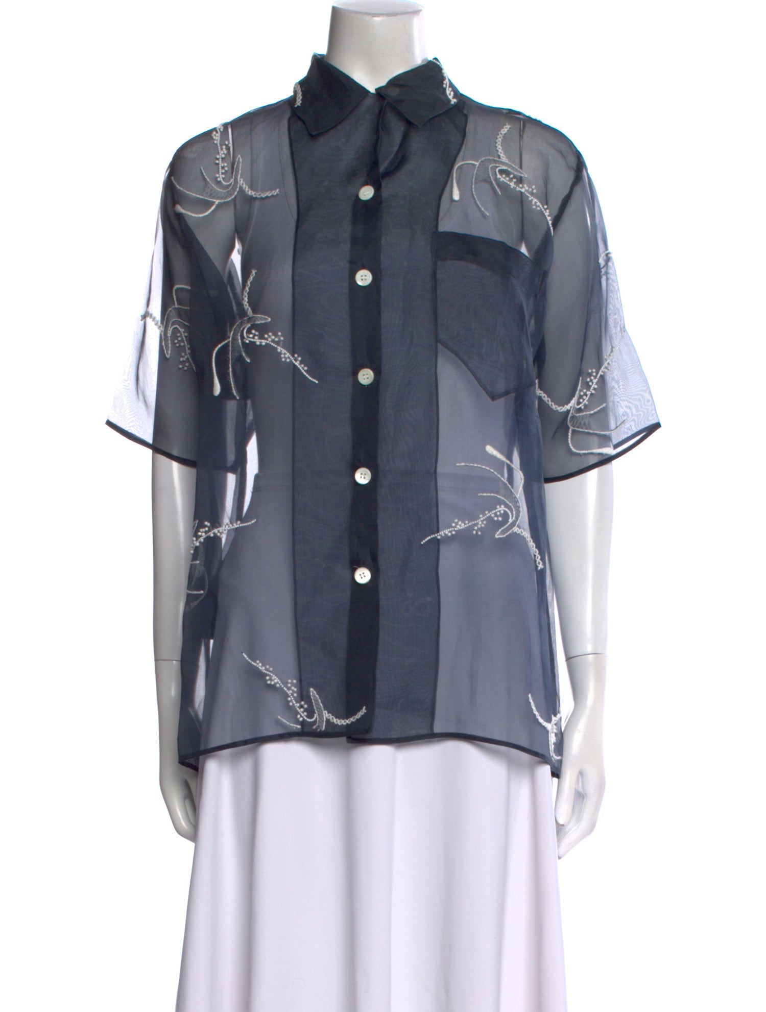 Prada 2024 Silk Button-Up Top