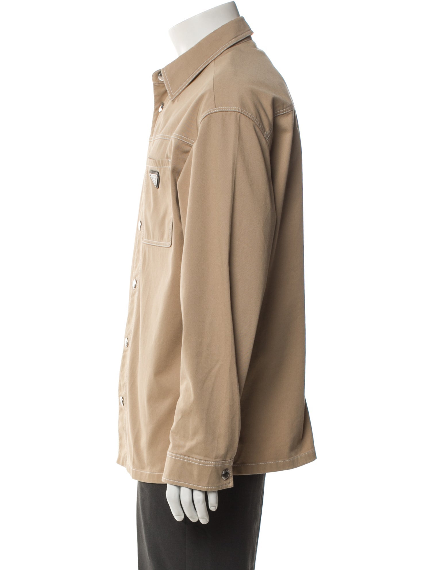 Prada 2023 Enameled Metal Triangle Jacket