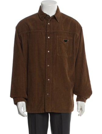 Prada 2024 Enameled Metal Triangle Utility Jacket