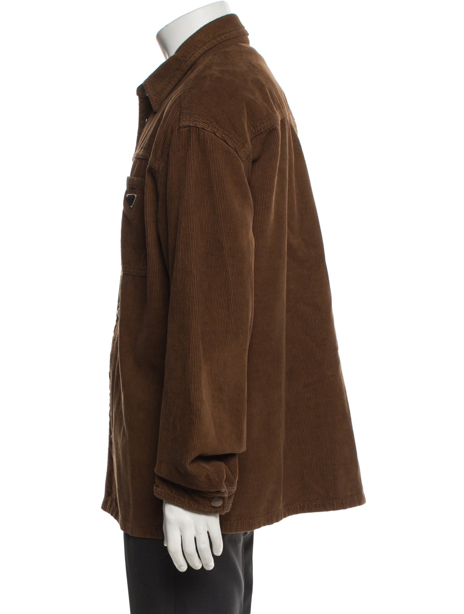 Prada 2024 Enameled Metal Triangle Utility Jacket