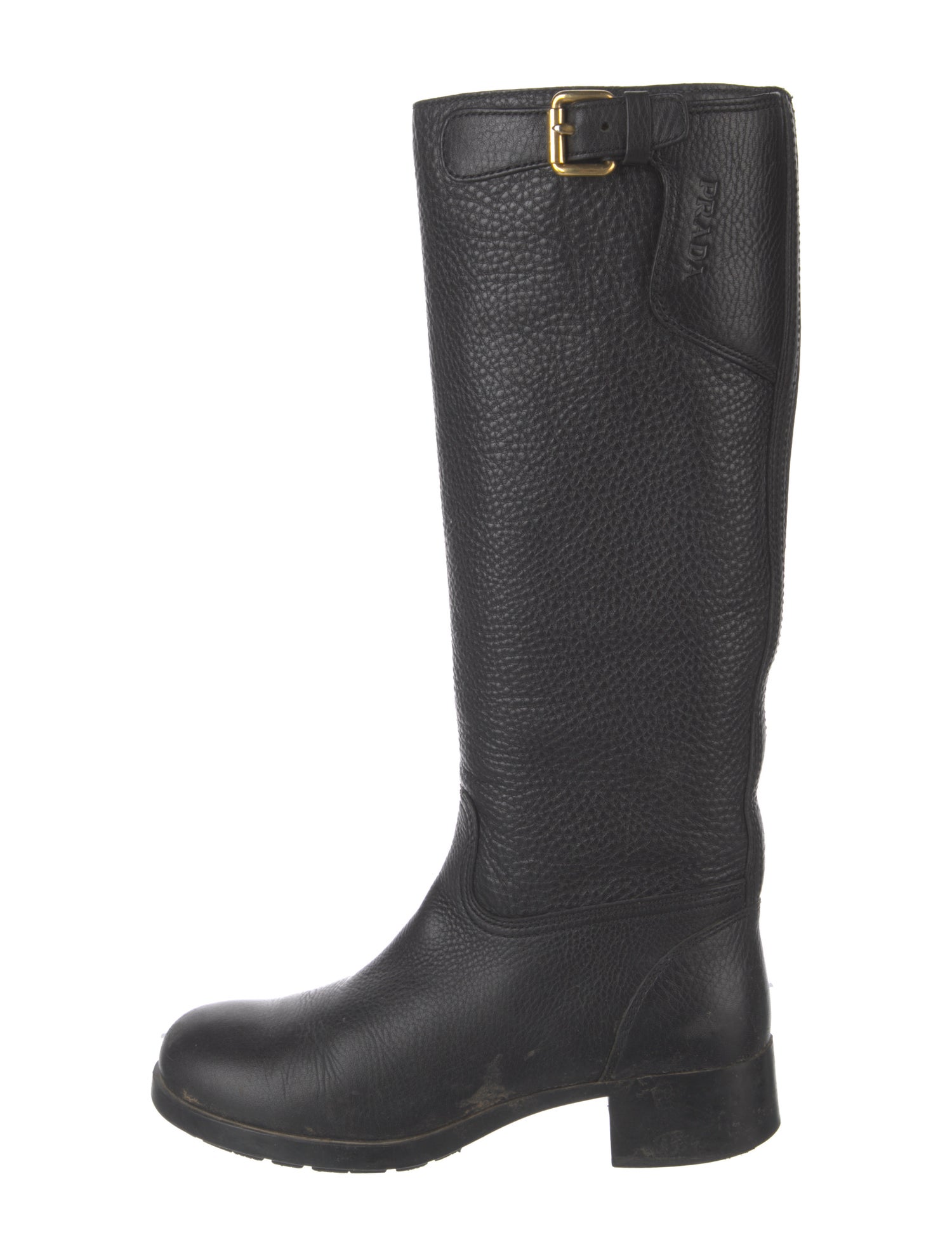 Prada Sport Leather Riding Boots