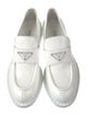 Prada Enameled Metal Triangle Patent Leather Oxfords