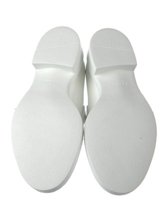 Prada Enameled Metal Triangle Patent Leather Oxfords