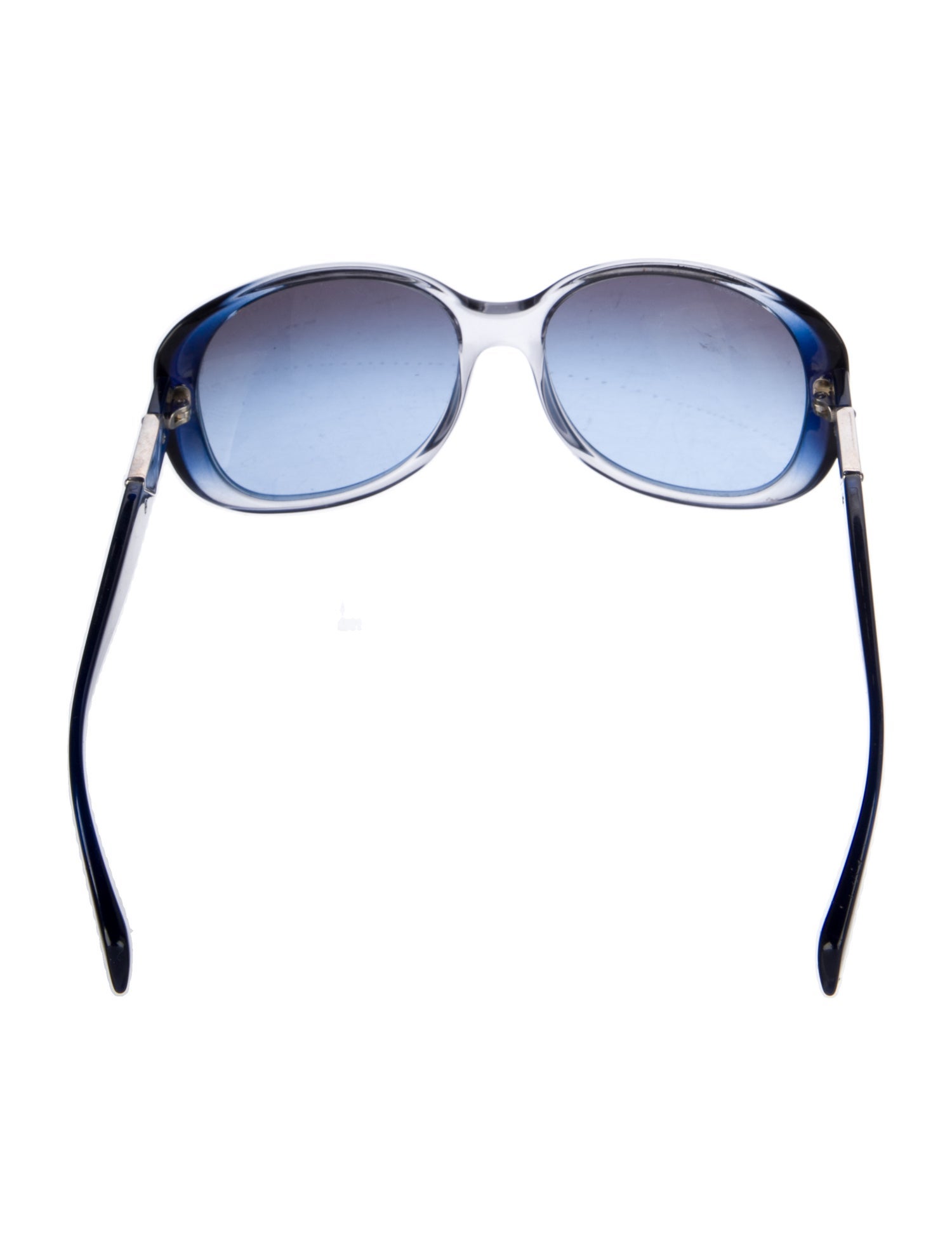 Prada Enameled Metal Triangle Oversize Sunglasses