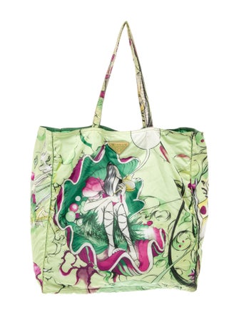 Prada Enameled Metal Triangle X James Jean Fairy Tote