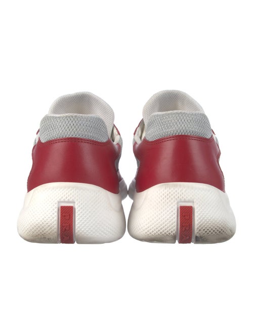 Prada Leather Colorblock Pattern Sneakers