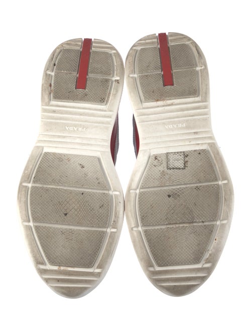 Prada Leather Colorblock Pattern Sneakers
