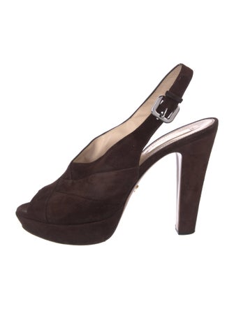 Prada Suede Slingback Pumps