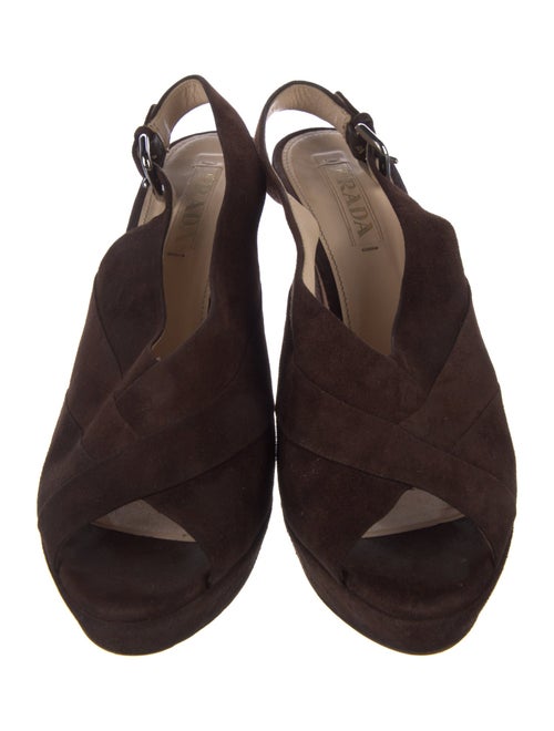 Prada Suede Slingback Pumps