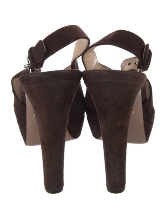 Prada Suede Slingback Pumps