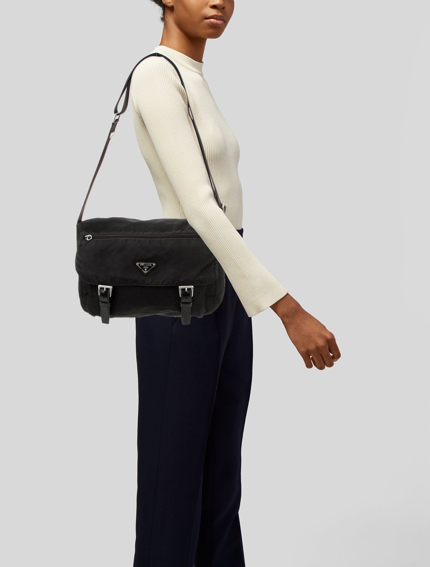 Prada Saffiano Leather Shoulder Bag