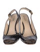 Prada Patent Leather Camouflage Print Slingback Sandals