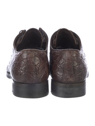Prada Crocodile Derby Shoes