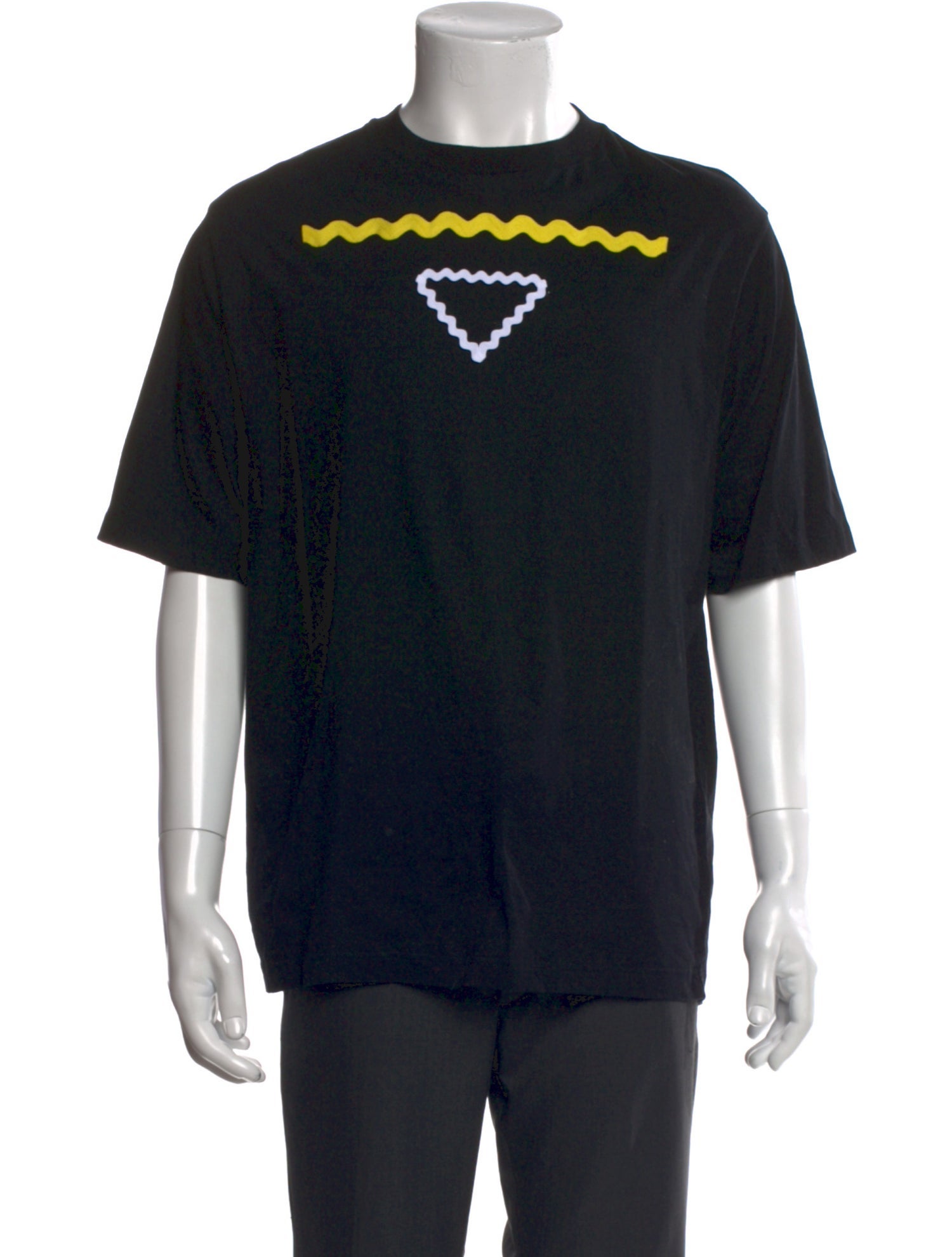 Prada 2023 Enameled Metal Triangle T-Shirt