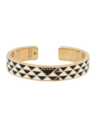 Prada Enameled Cuff Bracelet