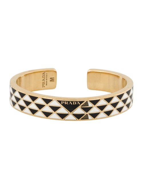 Prada Enameled Cuff Bracelet