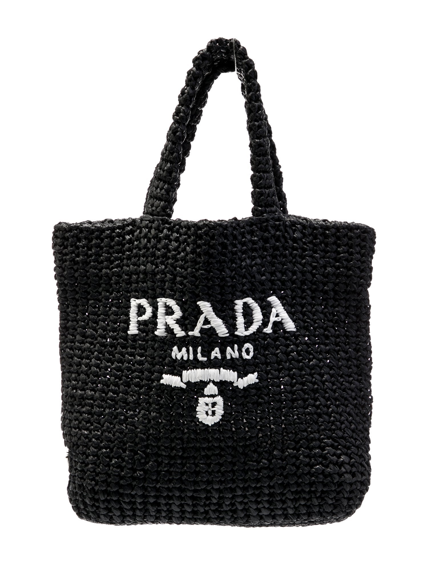 Prada Enameled Metal Triangle Top Handle Bag