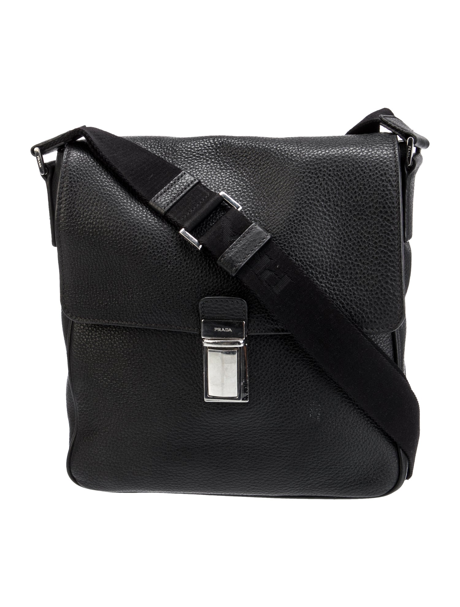 Prada Enameled Metal Triangle