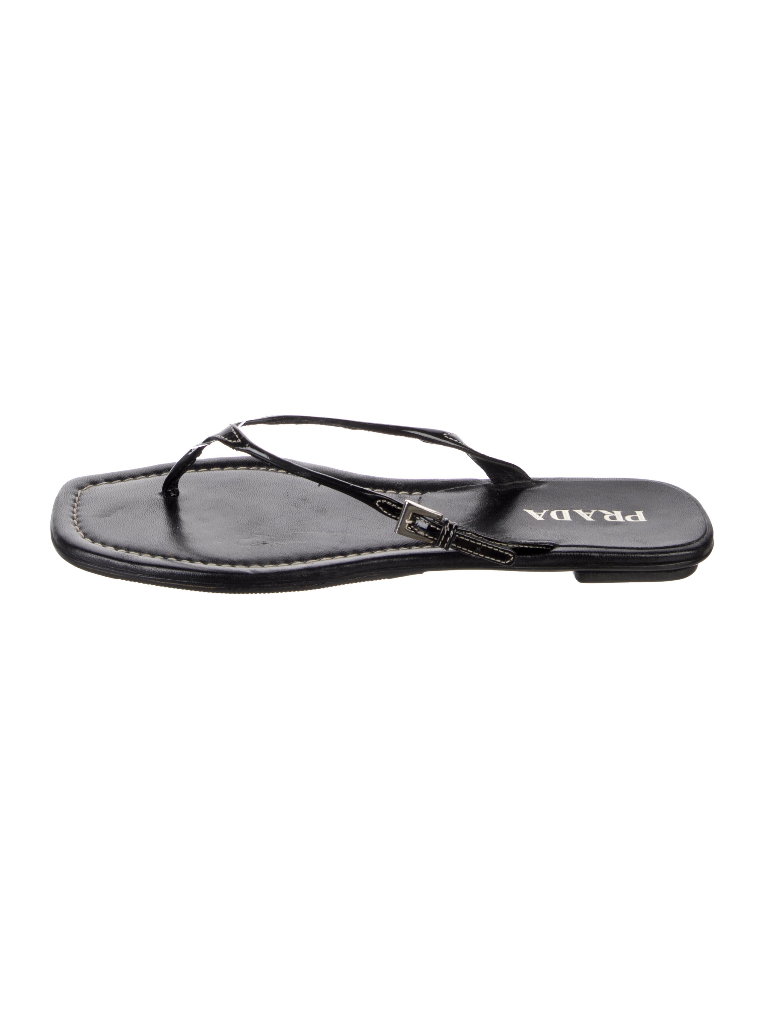 Prada Patent Leather Flip Flops