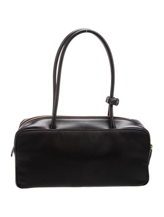 Prada Enameled Metal Triangle Padlock Bauletto Small