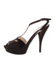 Prada Satin T-Strap Sandals