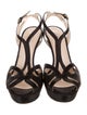 Prada Satin T-Strap Sandals