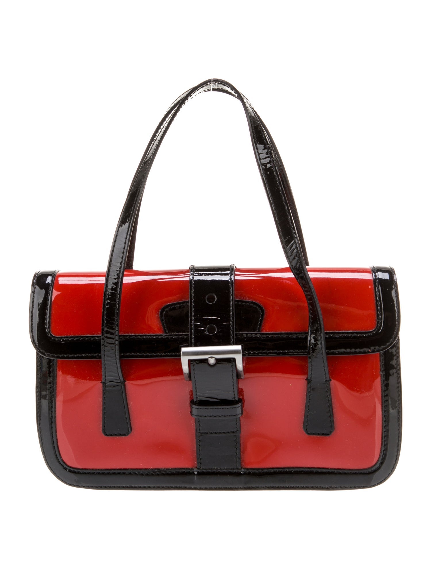 Prada Vernice Leather Top Handle Bag
