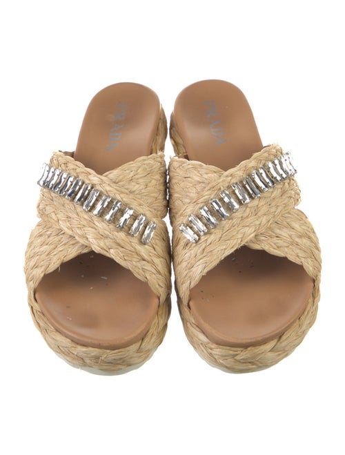 Prada Raffia Patterned Espadrilles