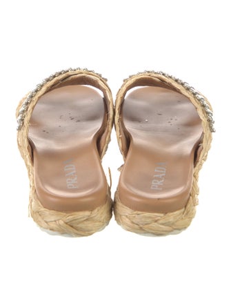 Prada Raffia Patterned Espadrilles
