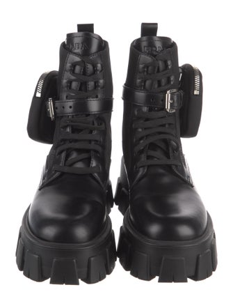 Prada Leather Combat Boots