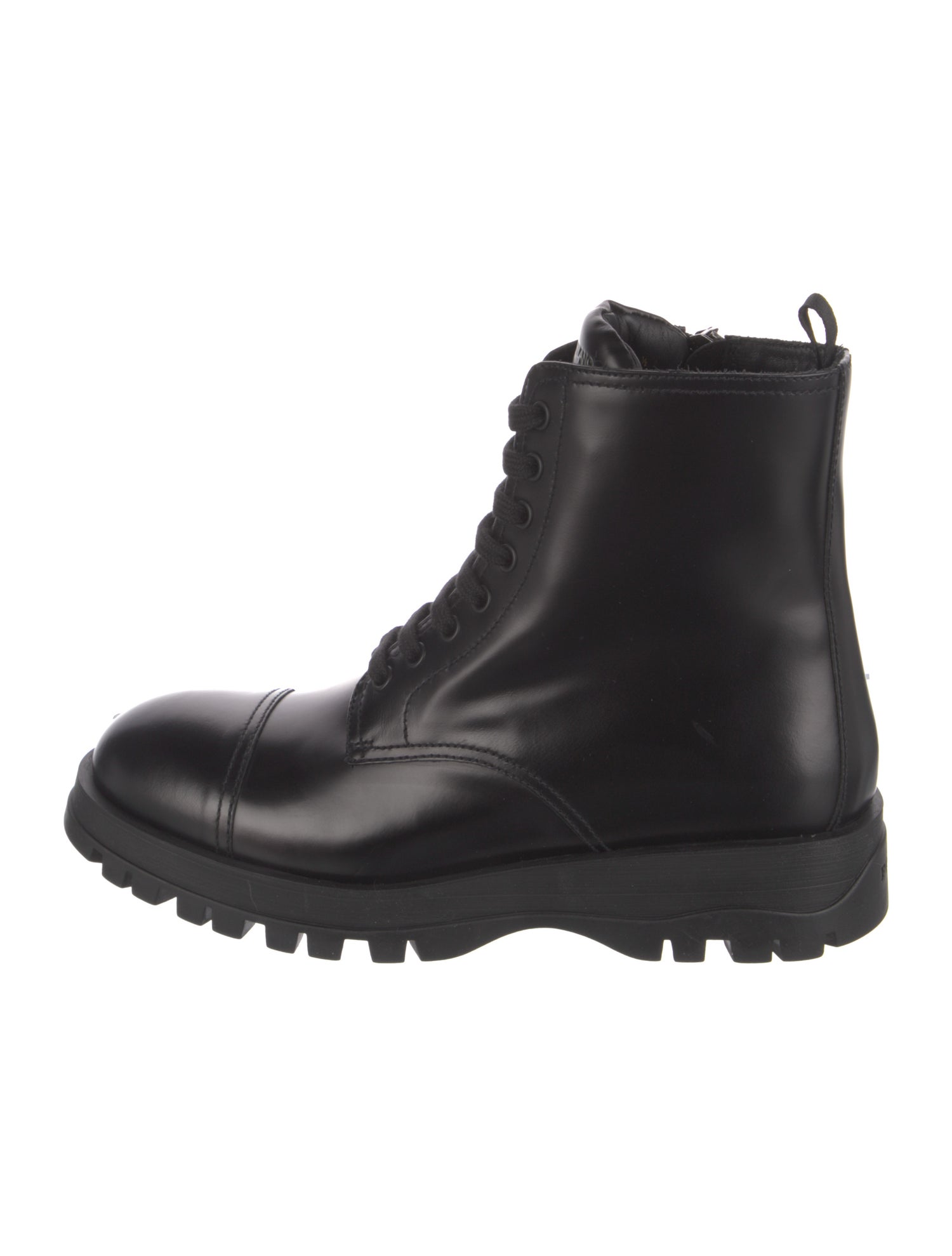 Prada Leather Combat Boots