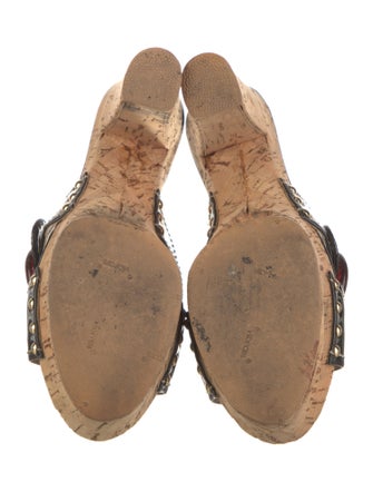 Prada Patent Leather Whipstitch Trim Slides