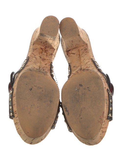 Prada Patent Leather Whipstitch Trim Slides