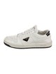 Prada Enameled Metal Triangle Leather Sneakers