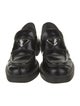 Prada Enameled Metal Triangle Leather Oxfords