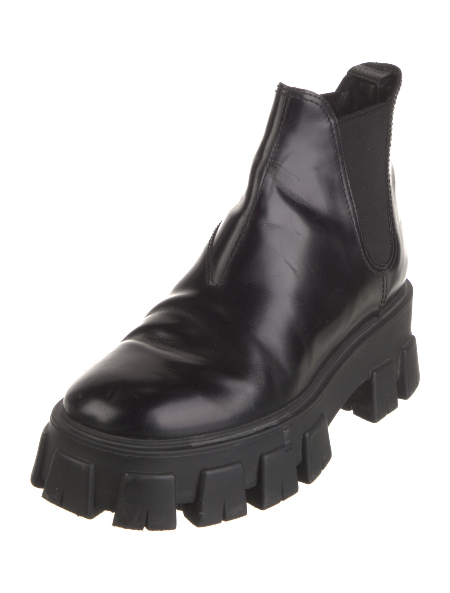Prada Leather Chelsea Boots