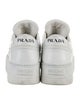 Prada Enameled Metal Triangle Leather Sneakers
