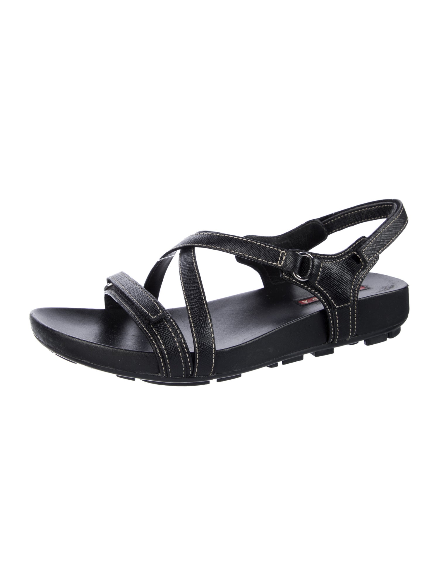 Prada Leather Slingback Sandals