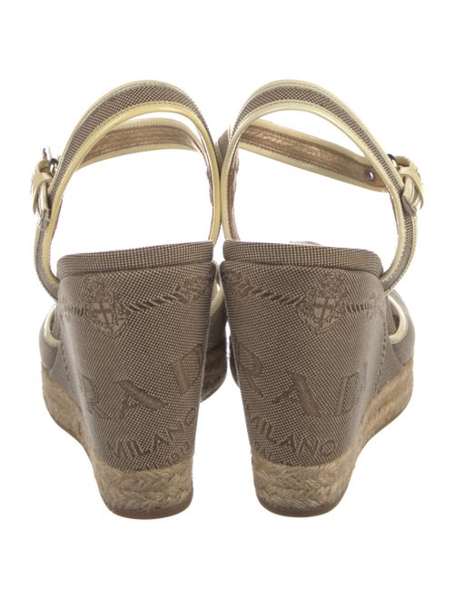 Prada Canvas Striped D'Orsay Pumps