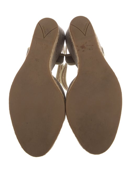 Prada Canvas Striped D'Orsay Pumps