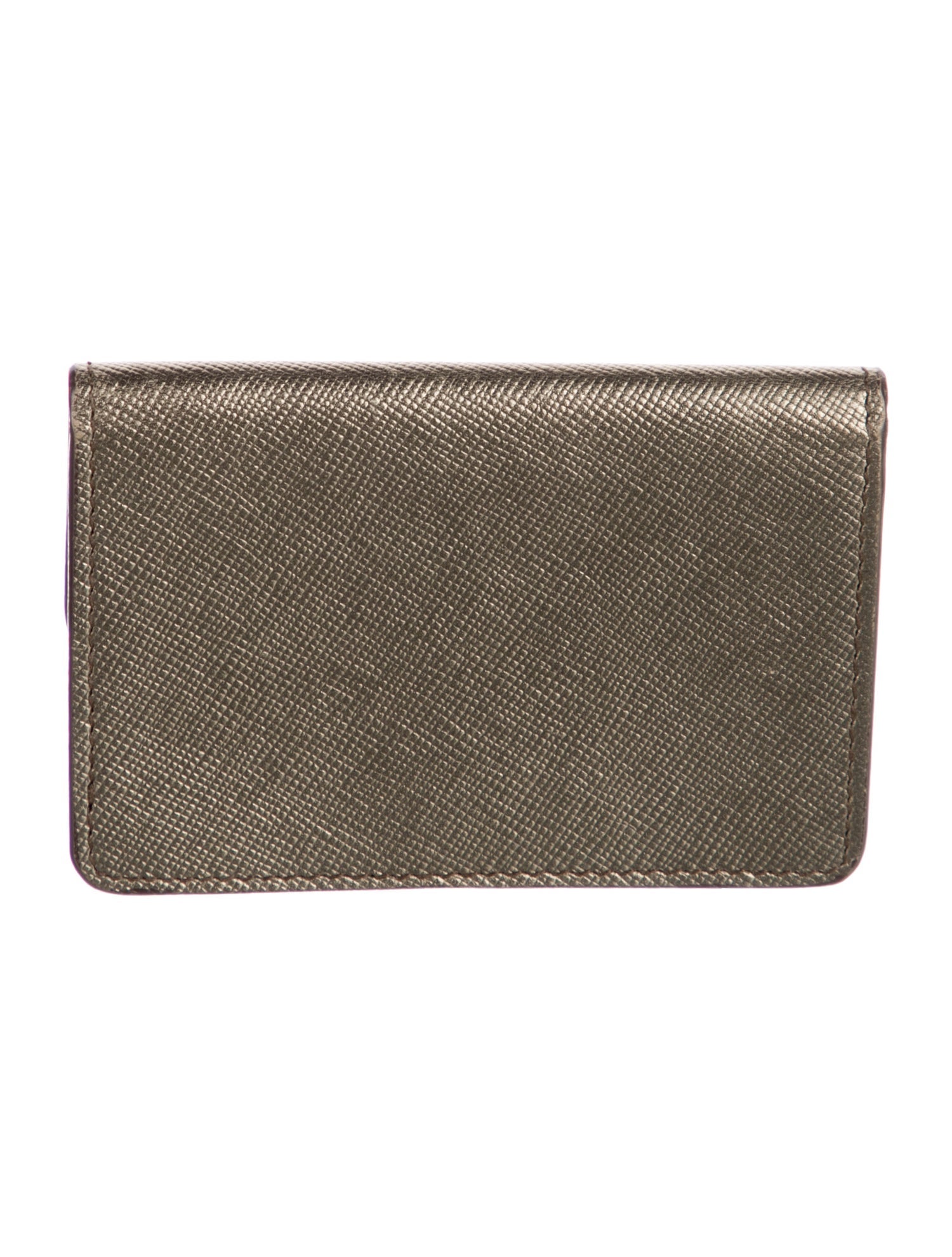 Prada Saffiano Metal Leather Card Holder