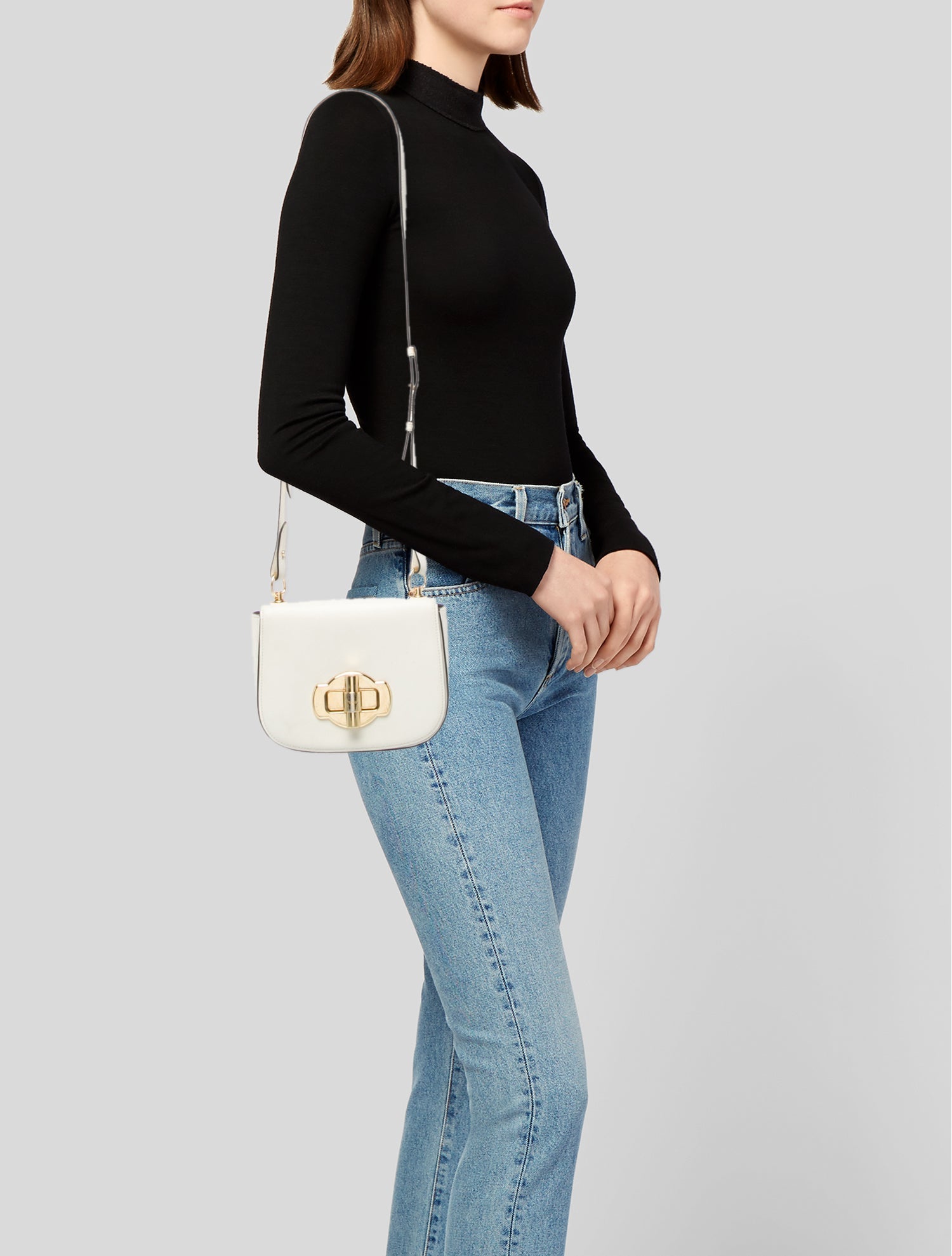 Prada Leather Pattina Saddle Bag