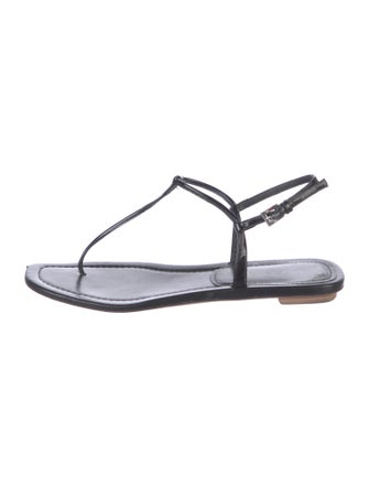 Prada Patent Leather T-Strap Sandals