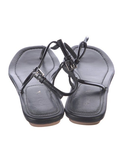 Prada Patent Leather T-Strap Sandals